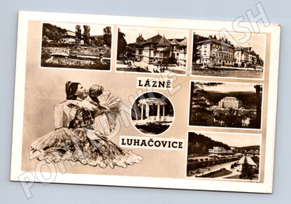 Pohlednice Luhačovice folklór 1948 (M12658)