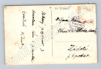 Pohlednice Lomnice nad Popelkou historická 1918 (M12665)