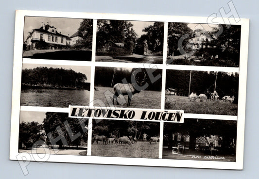 Pohlednice Loučeň letovisko koláž (M12666)