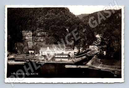 Pohlednice Hřensko nad Labem parníky skály (M12681)