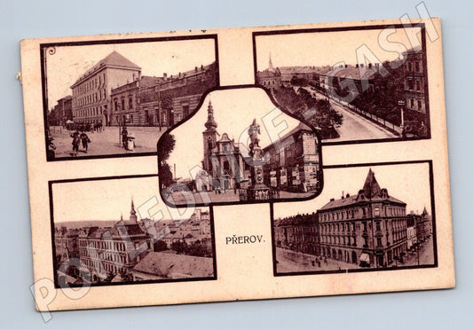 Pohlednice Přerov více záběrů 1929 (M12690)