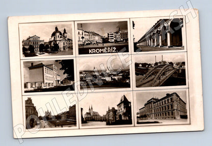 Pohlednice Kroměříž více záběrů 1947 (M12694)