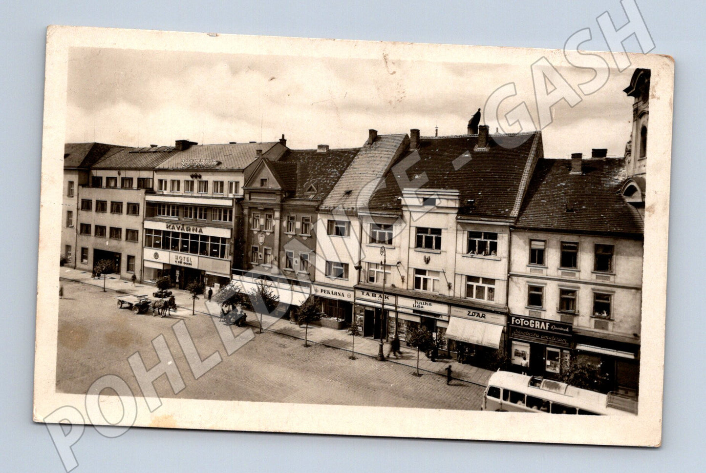 Pohlednice Písek náměstí 30. léta (M12704)