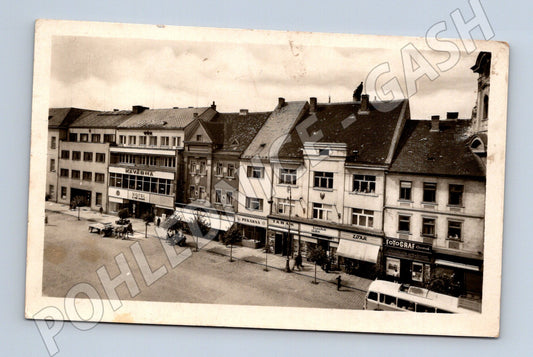 Pohlednice Písek náměstí 30. léta (M12704)