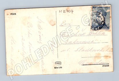 Pohlednice Písek náměstí 30. léta (M12704)