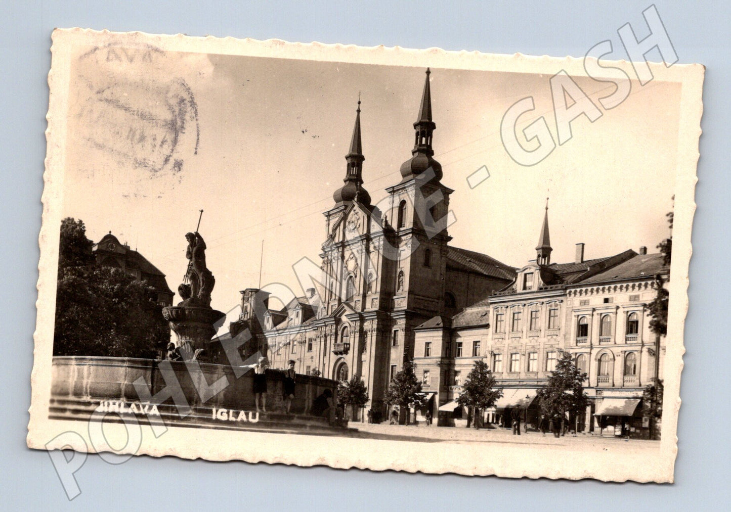 Pohlednice Jihlava náměstí 1947 (M12706)