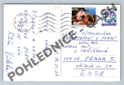 Pohlednice Jugoslávie 1988 vánoční do ČSSR (M1271)