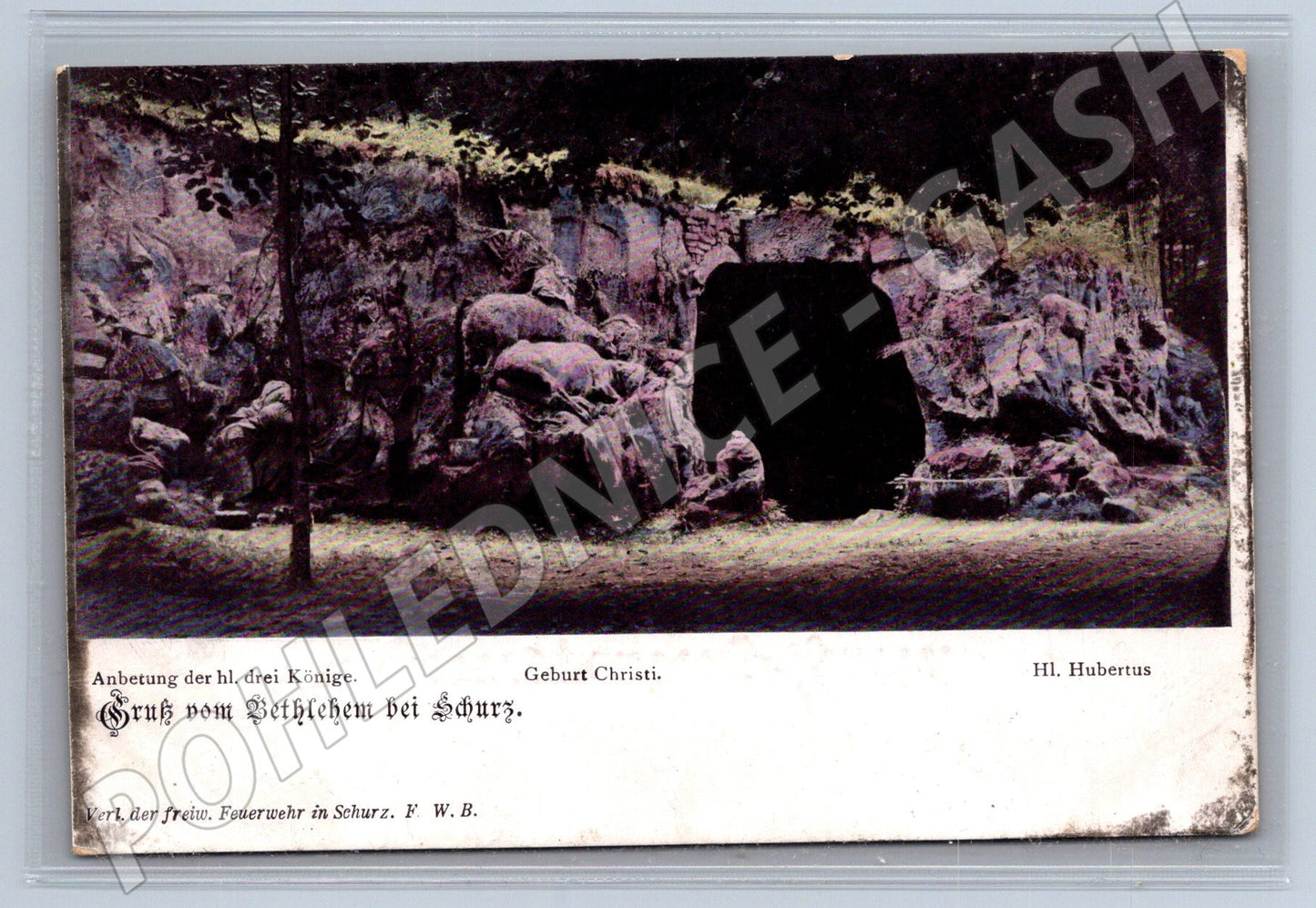 Pohlednice Bethlehem bei Schurz reliéf (M12714)