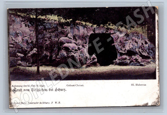 Pohlednice Bethlehem bei Schurz reliéf (M12714)