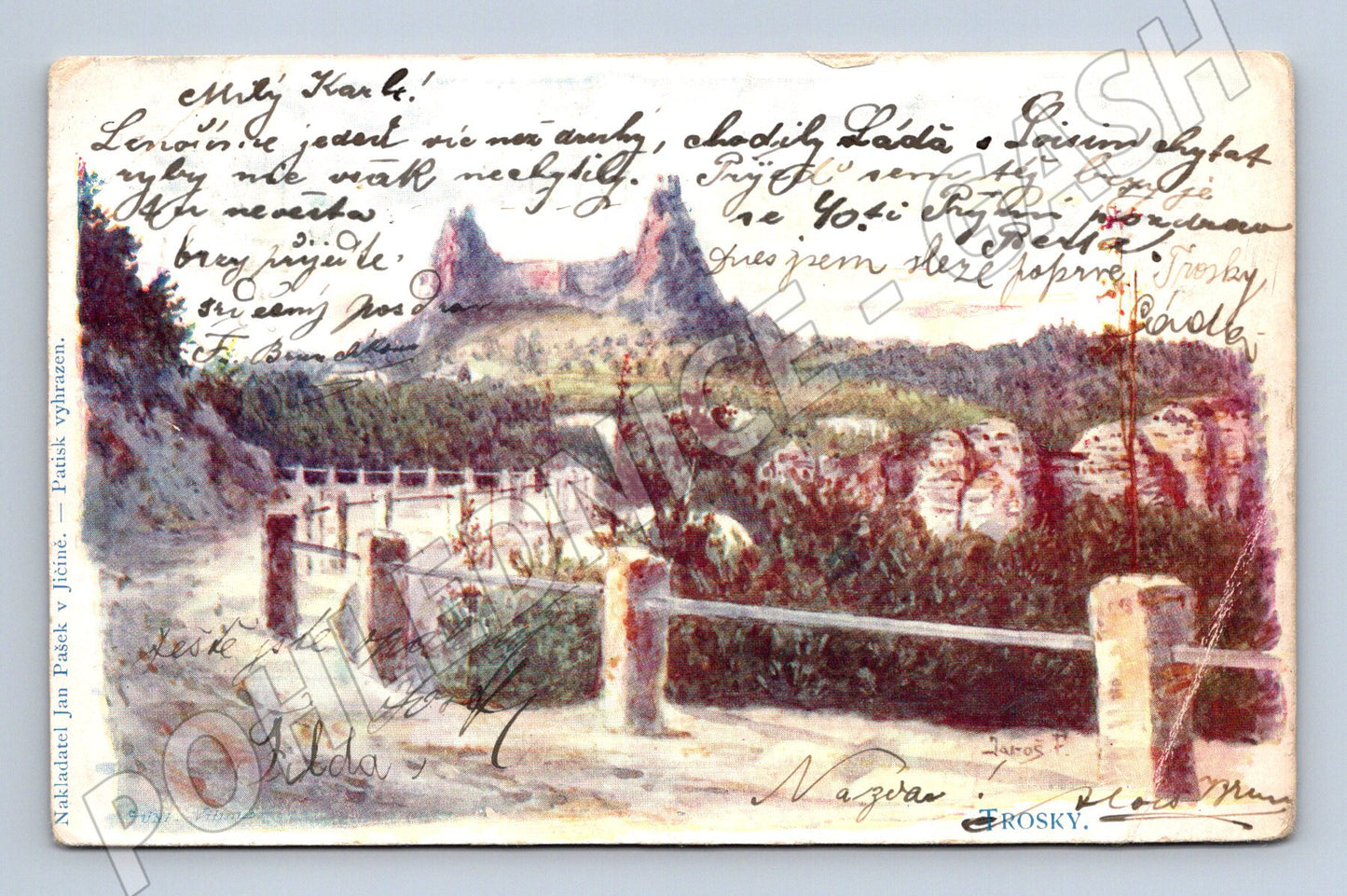 Pohlednice Trosky hrad Český ráj (M12718)
