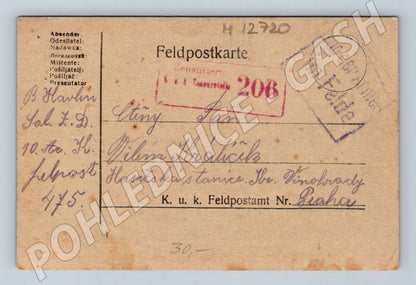 Pohlednice Feldpost Praha Vinohrady 1918 (M12720)