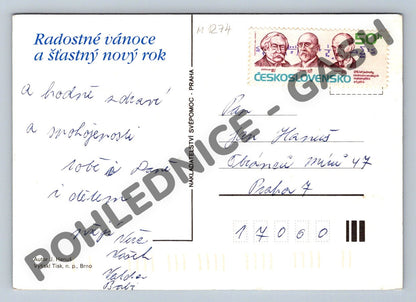 Pohlednice Vánoce Československo J. Hanuš (M1274)