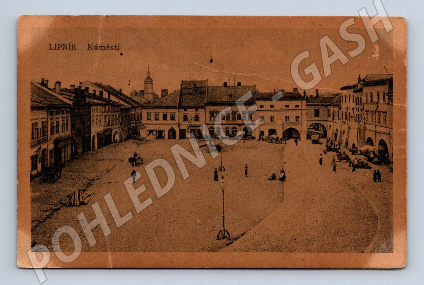 Pohlednice Lipník nad Bečvou náměstí historická cca 1891 (M12771)