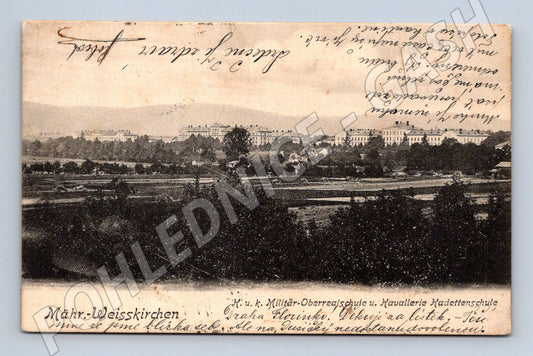 Pohlednice Hranice na Moravě vojenské školy 1904 (M12773)