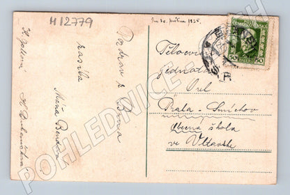 Pohlednice Brno městské divadlo kolorovaná 1925 prošlá (M12779)