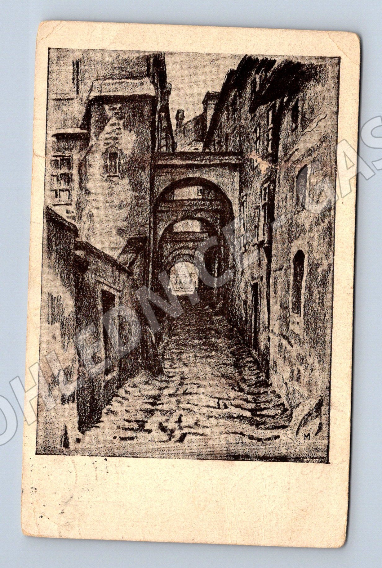 Pohlednice Úzká ulice Jihlava 1919 (M12794)