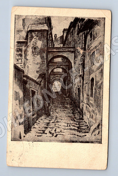 Pohlednice Úzká ulice Jihlava 1919 (M12794)