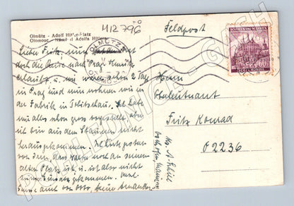 Pohlednice Olomouc Adolf Hitler Platz (M12796)
