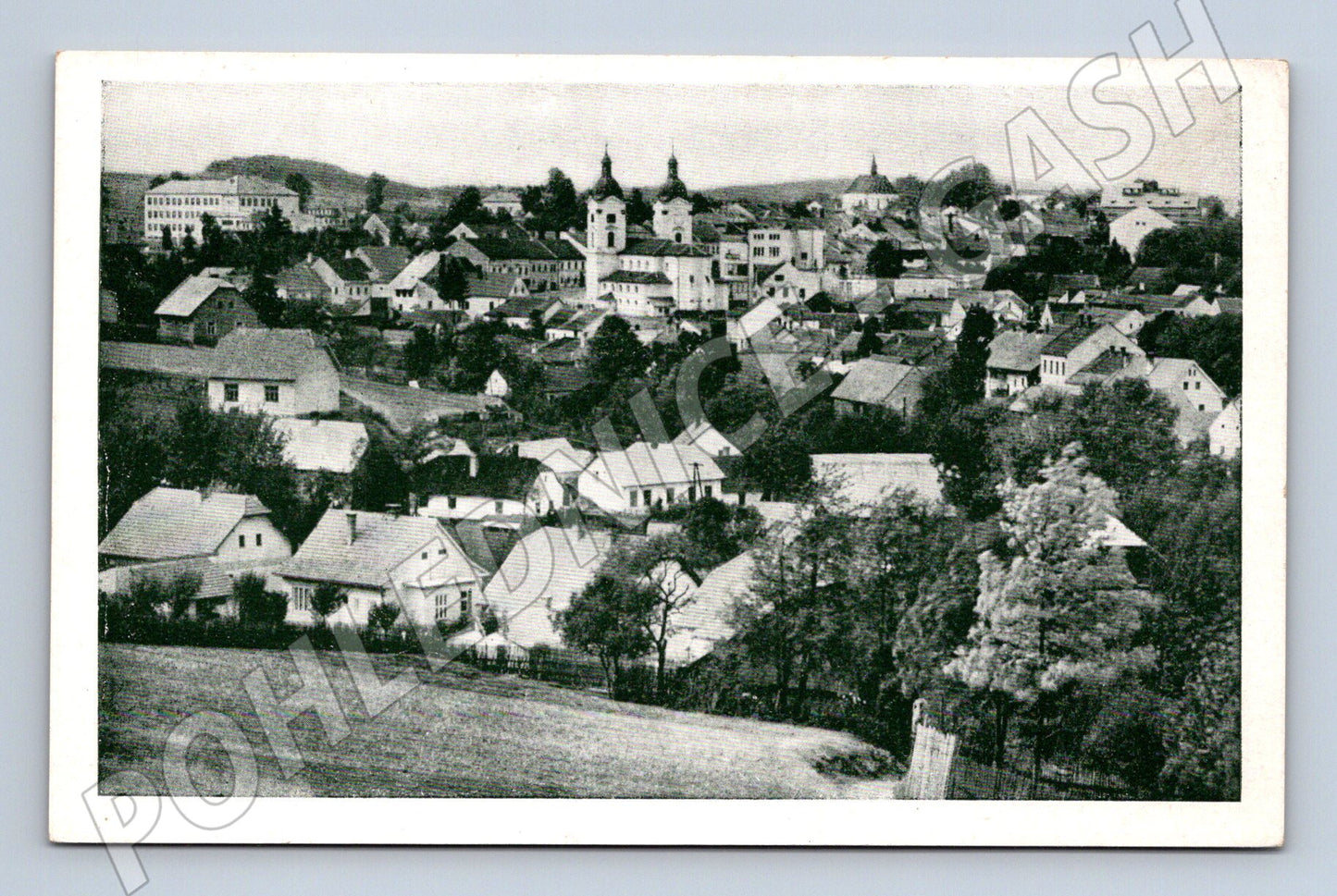 Pohlednice Bystřice nad Pernštejnem černobíle (M12805)