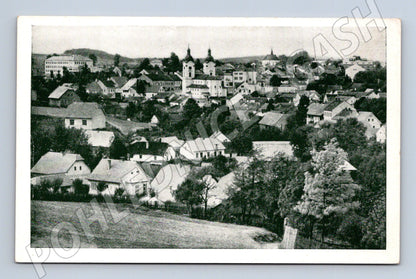 Pohlednice Bystřice nad Pernštejnem černobíle (M12805)