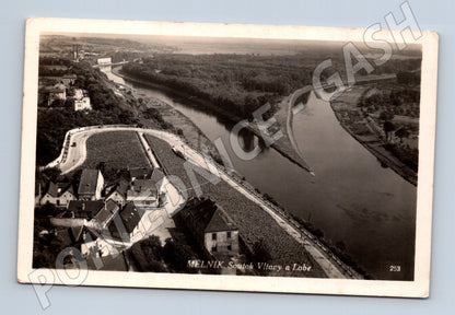 Pohlednice Mělník soutok Vltavy a Labe (M12810)