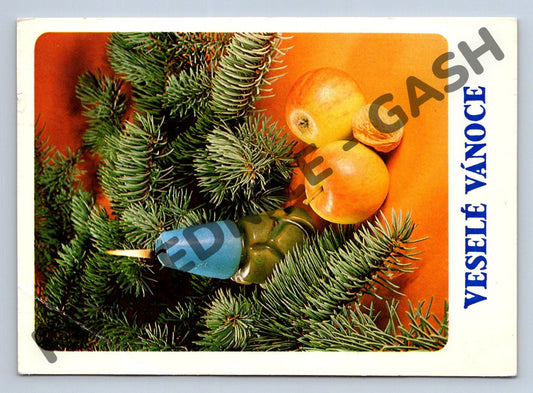 Pohlednice ČSSR 1982 Veselé Vánoce ručně psaná (M1282)