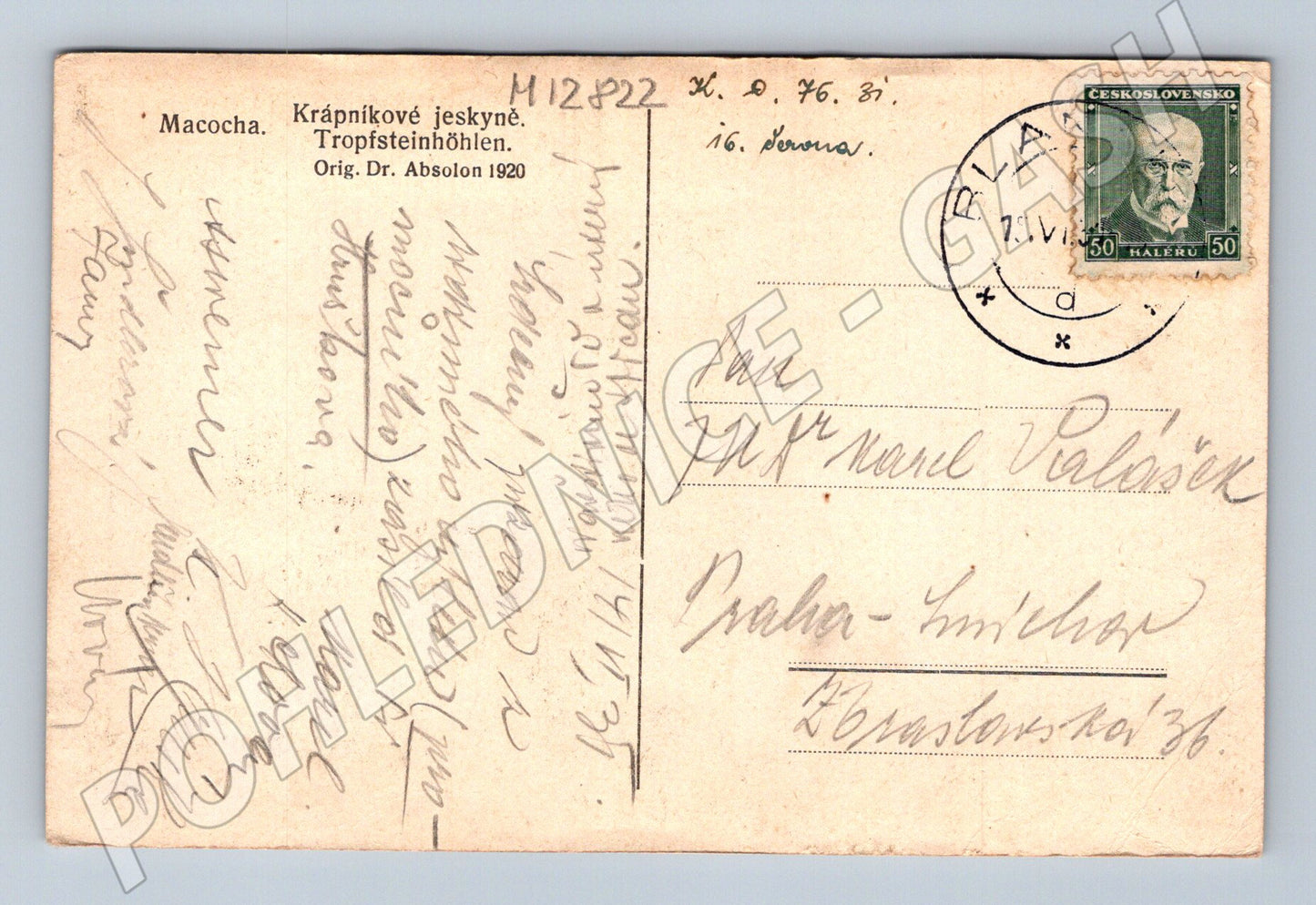 Pohlednice Macocha Krápníkové jeskyně (M12822)