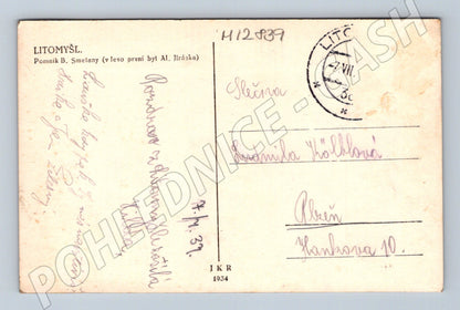 Pohlednice Litomyšl Pomník Bedřicha Smetany (M12839)
