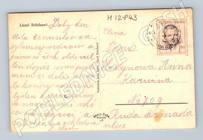 Pohlednice Lázně Bohdaneč černobíle (M12843)