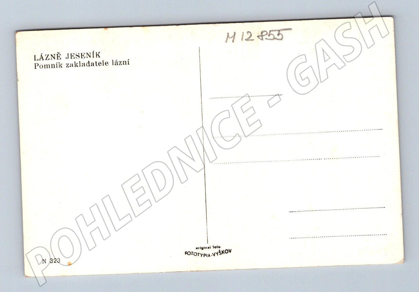 Pohlednice Lázně Jeseník pomník zakladatele lázní stará (M12855)
