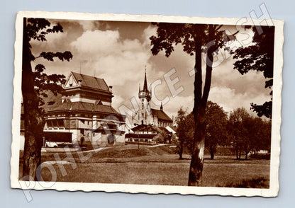 Pohlednice Polička Tylův dům kostel sv. Jakuba 1939 (M12863)
