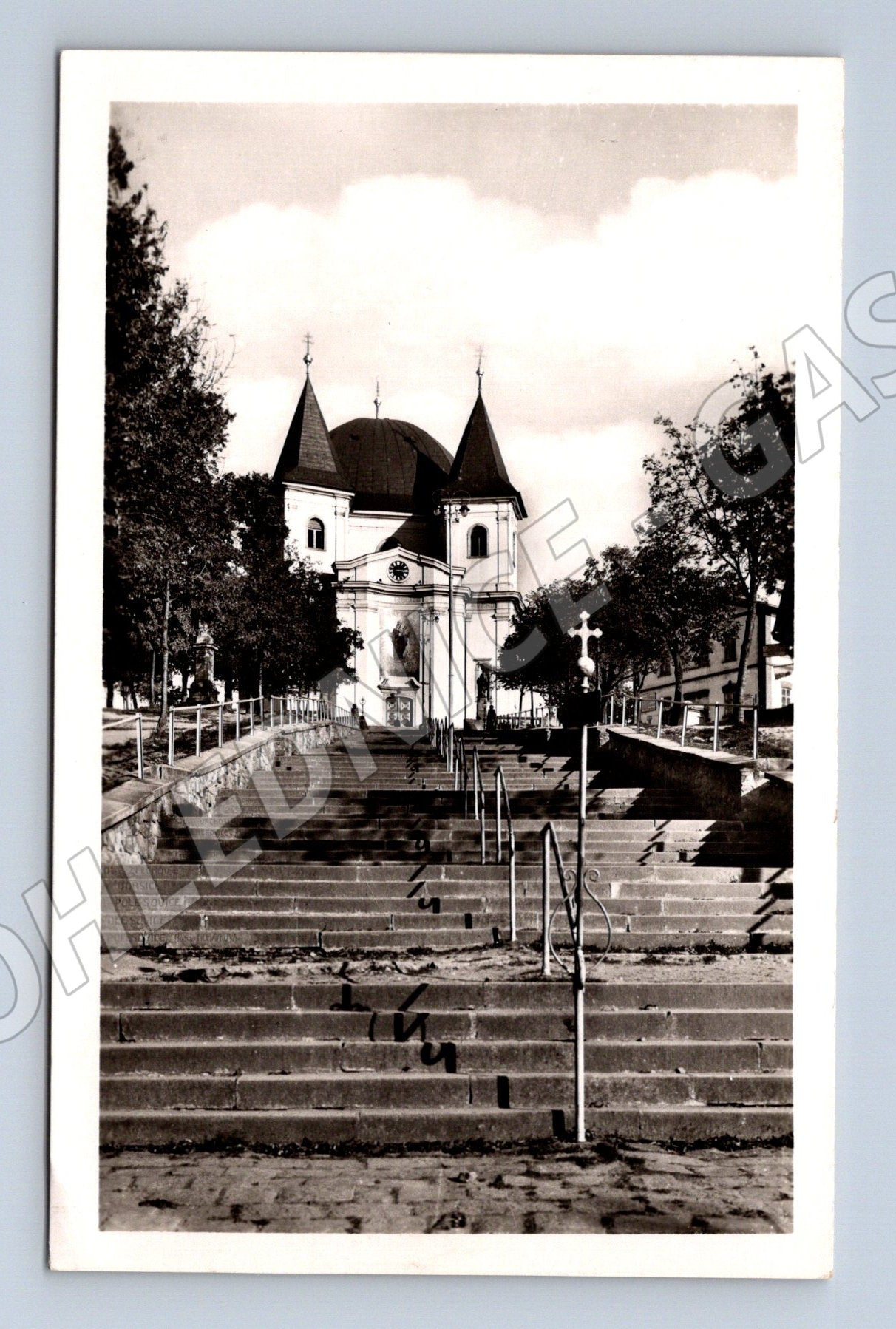 Pohlednice Svatý Hostýn bazilika schody malý formát (M12870)