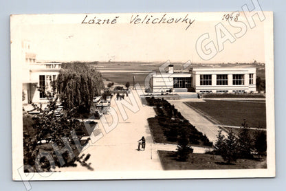 Pohlednice Lázně Velichovky Společenský dům 1948 (M12872)