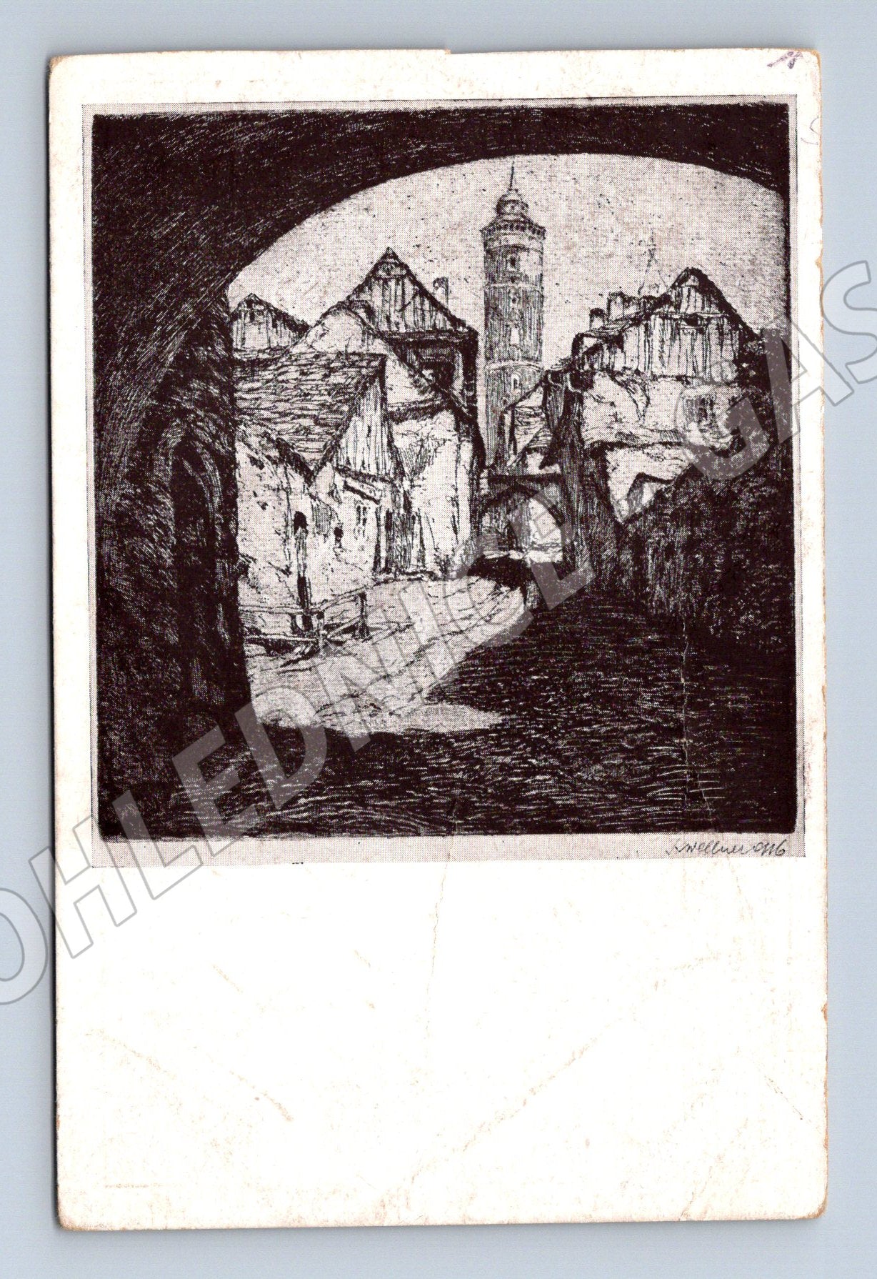 Pohlednice Domažlice Branka lept K. Wellner 1925 (M12876)