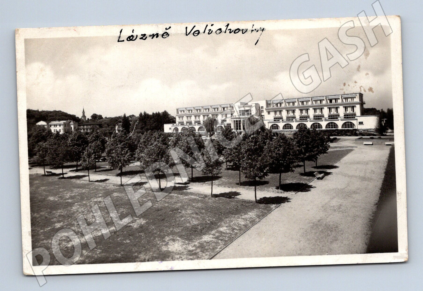 Pohlednice Velichovky Masarykův lázeňský dům 1939 (M12880)