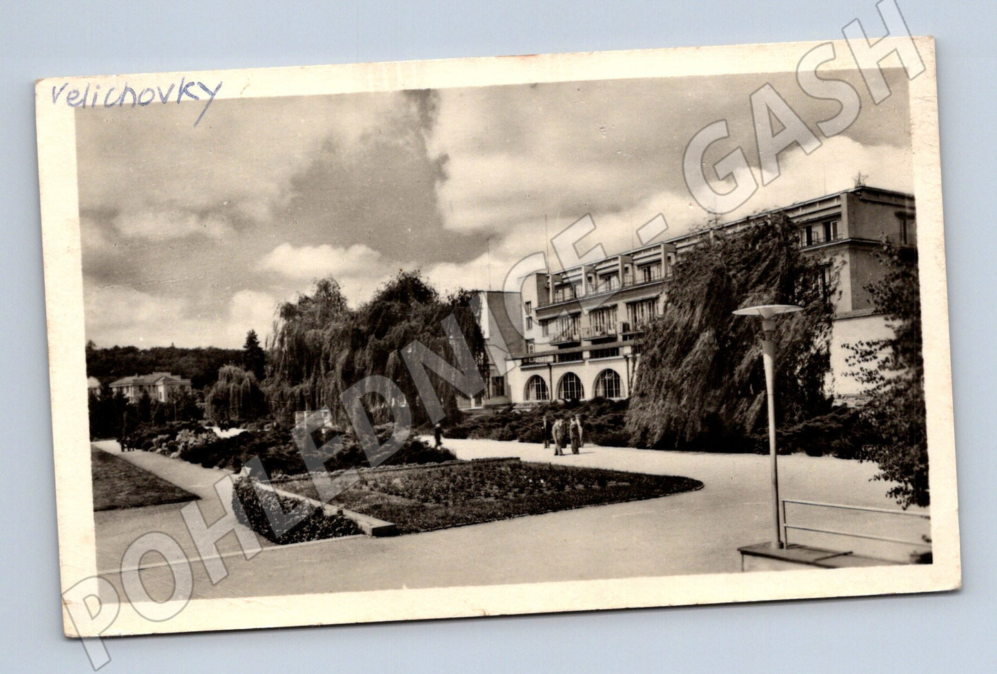 Pohlednice Lázně Velichovky stará prošlá poštou 1953 (M12883)