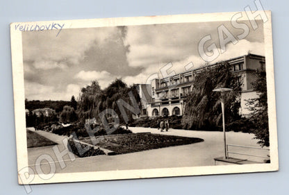 Pohlednice Lázně Velichovky stará prošlá poštou 1953 (M12883)