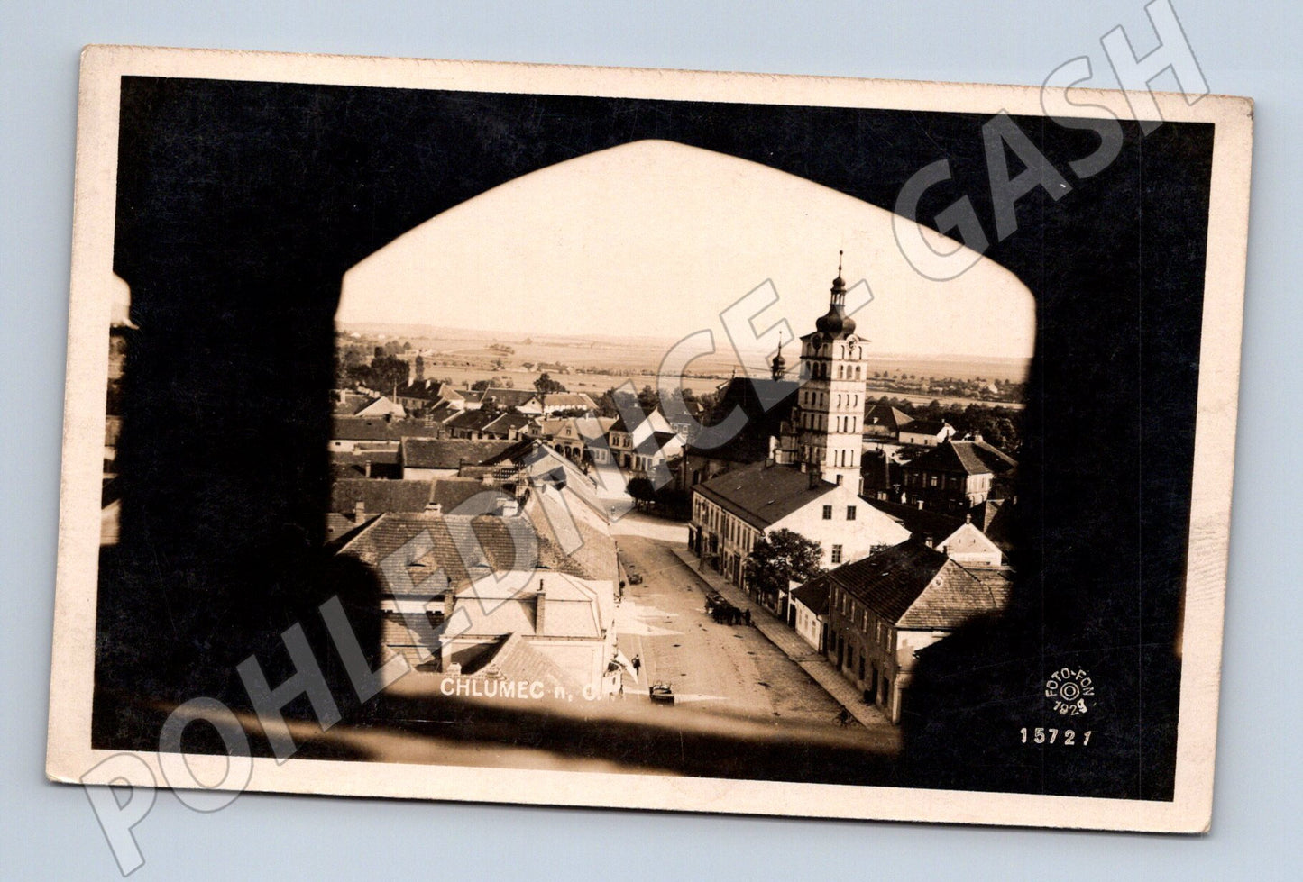 Pohlednice Chlumec nad Cidlinou historická 1928 (M12887)