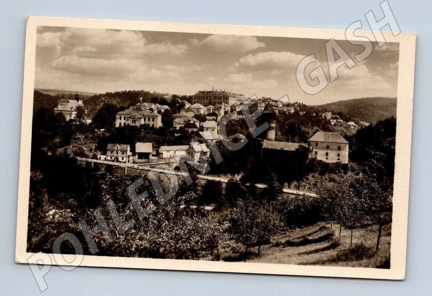 Pohlednice Rataje nad Sázavou hrad a město historická (M12889)