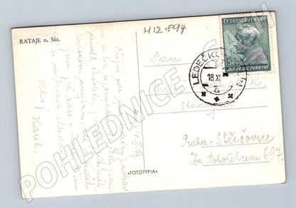 Pohlednice Rataje nad Sázavou zámek razítko 1967 (M12894)