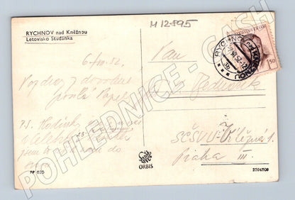 Pohlednice Rychnov nad Kněžnou letovisko Studánka 1952 (M12895)