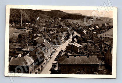 Pohlednice Hronov pohled z věže malý formát cca 1950 (M12899)