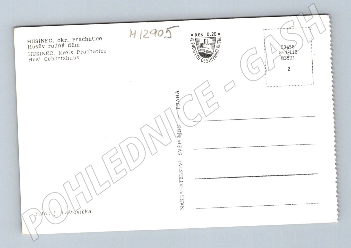 Pohlednice Husinec rodný dům Jana Husa historická (M12905)