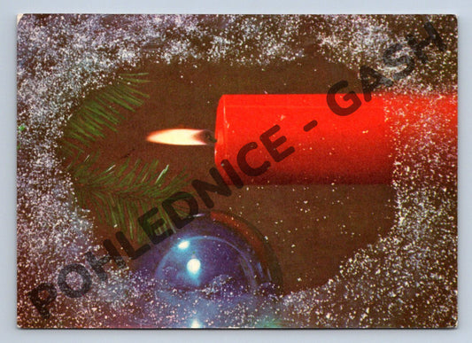 Pohlednice DDR 1977 svíčka stromeček (M1292)