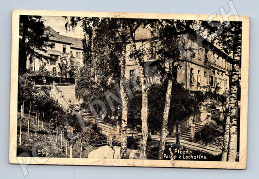 Pohlednice Plzeň Lochotín stará zaslaná 1938 (M12923)