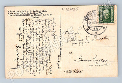 Pohlednice Teplice nad Bečvou lázně 1935 (M12935)