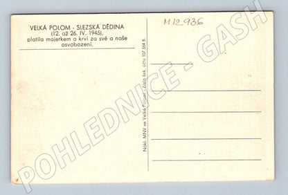 Pohlednice Velká Polom 1945 druhá světová válka (M12936)