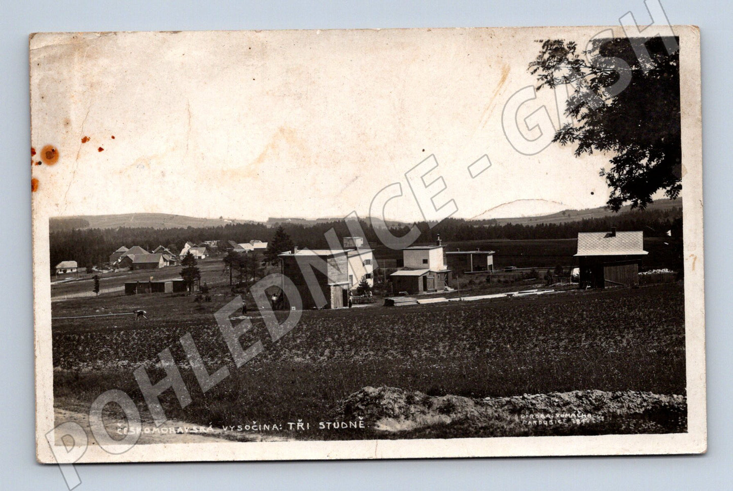 Pohlednice Tři Studně Vysočina 1945 použitá (M12945)