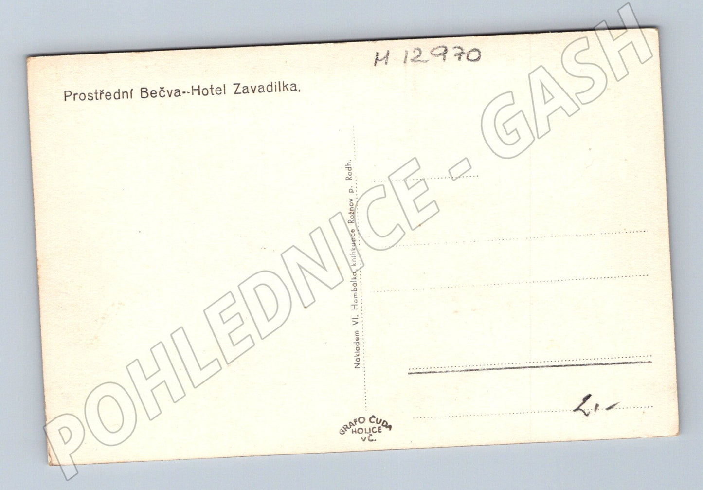 Pohlednice Hotel Zavadilka Prostřední Bečva (M12970)