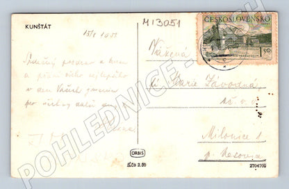 Pohlednice Kunštát zámek a město (M13051)
